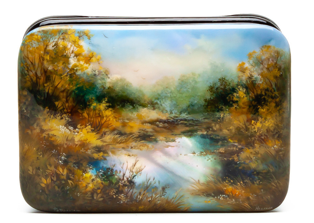 90x60mm Swamp Hand Painted Jewellery Box (by Alexander G Studio)