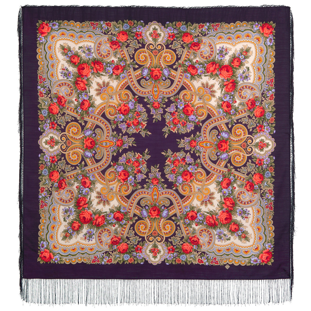 Shop Woolen Scarves with Silk Fringe 125x125 cm Платок «Серенада» online at Skazka.site | Eligible for fast shipping and free returns. Платок «Серенада»