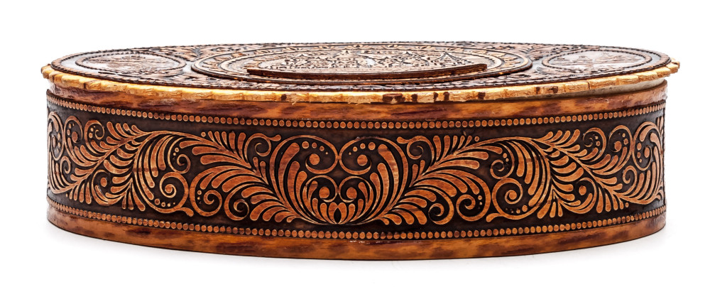 150x100 mm Saint Basil Cathedral hand made Birchbark Jewelry Box (by Maxim Birch)
