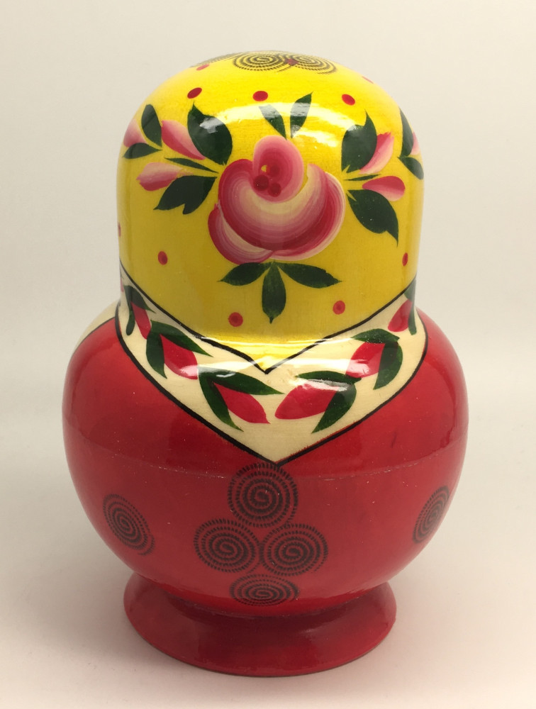 U Semenovskaya Hand Painted Matryoshka Doll 10 pcs Round