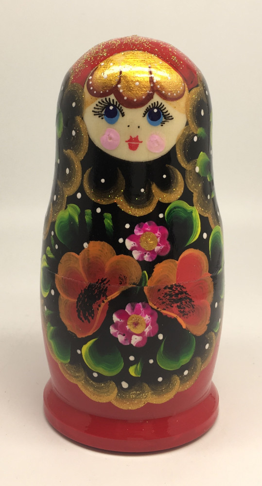 120 mm Maidan Art Hand Painted Matryoshka Doll 5 pcs (by Oleg Crafts)