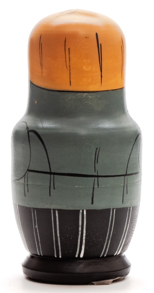  110 mm Father with Book hand painted Traditional Russian Wooden Matryoshka doll 5 pcs (by Igor Malyutin)