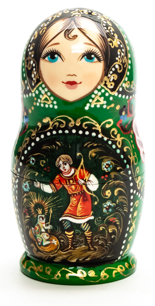 110 mm The Frog Princess hand painted on wooden Matryoshka doll 5 pcs (by A Studio)