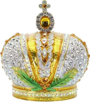 Шкатулка "Корона" большая золотая