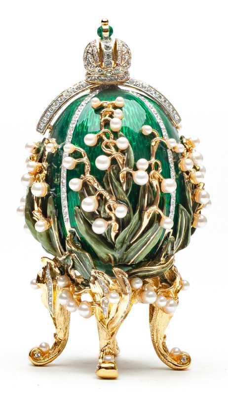 160 mm The Lilies of the Valley Green Easter Egg