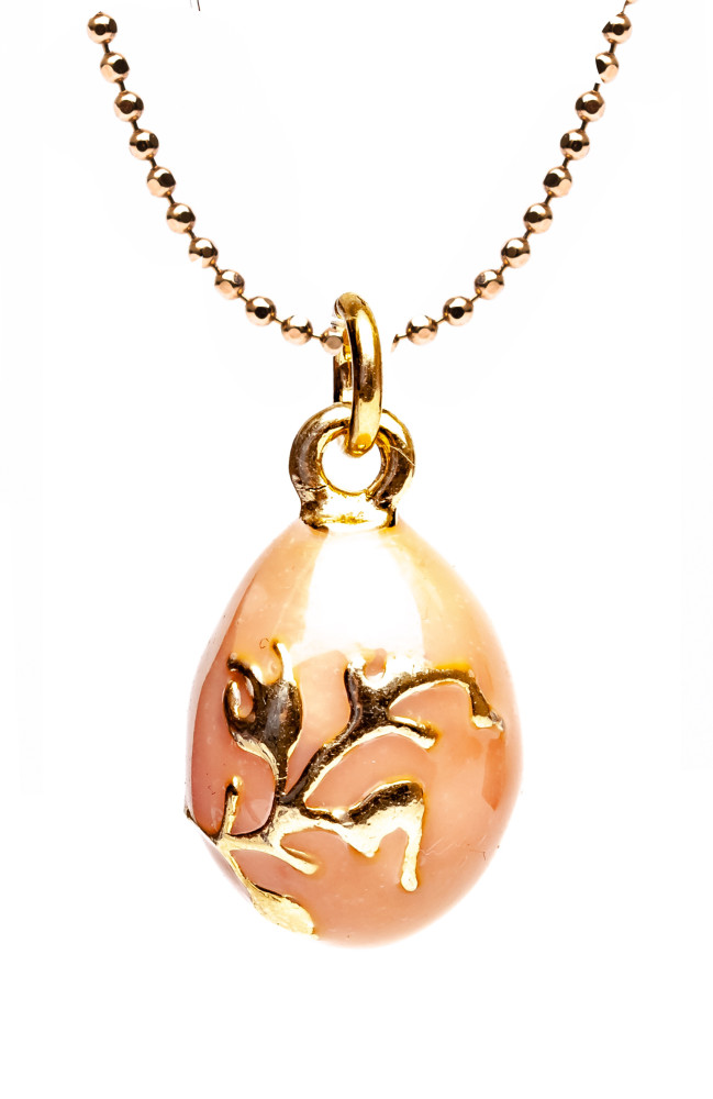 Branch Pink Egg Pendant