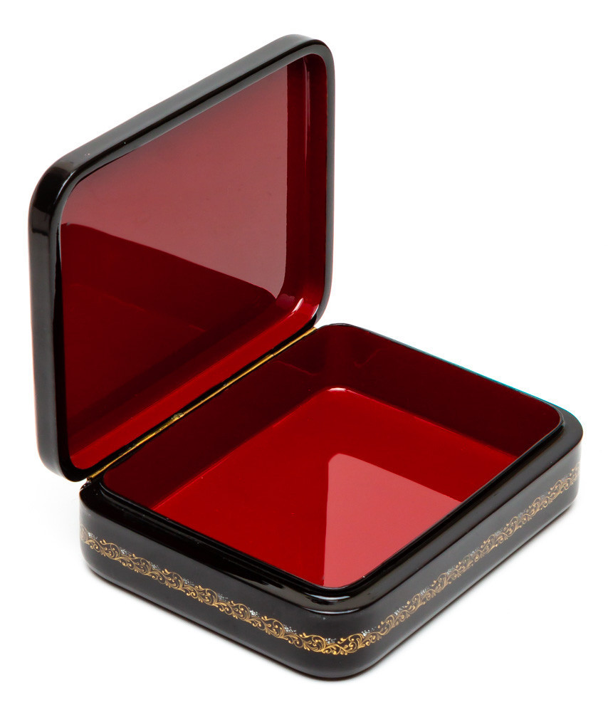 150x120mm The 12 Months hand painted lacquered box from Palekh (by Pavel Studio)