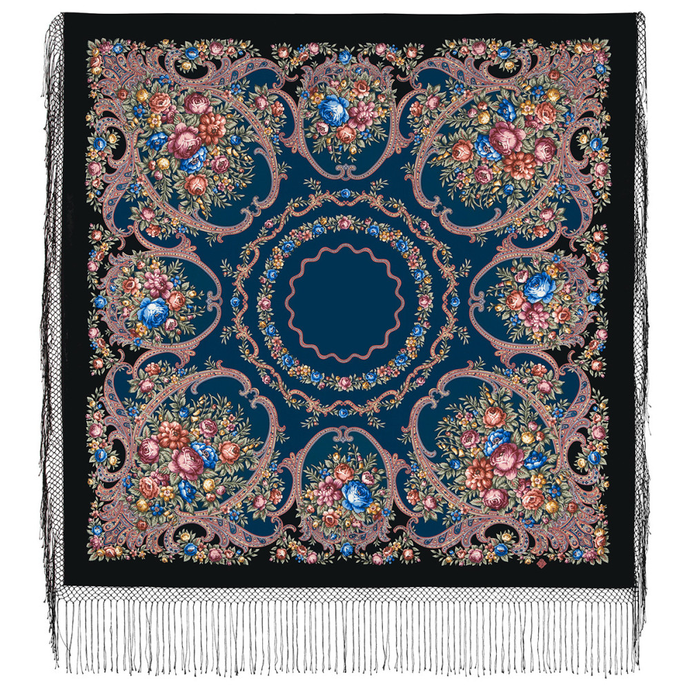 Shop Thick Woolen Fabric Shawls with Silk Fringe 148x148 cm Шаль «Русские сезоны» online at Skazka.site | Eligible for fast shipping and free returns. Шаль «Русские сезоны»