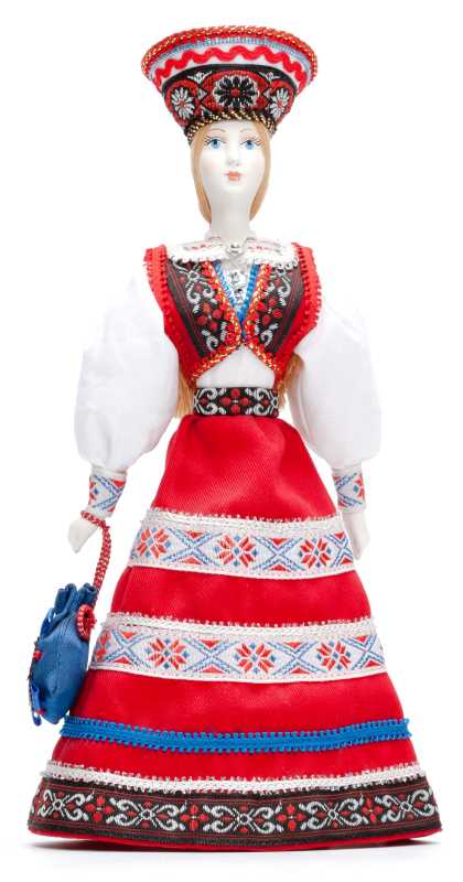 Estonian Beauty hand made Porcelain Doll in Kokoshnik - 11 Inches (by Le Russe)