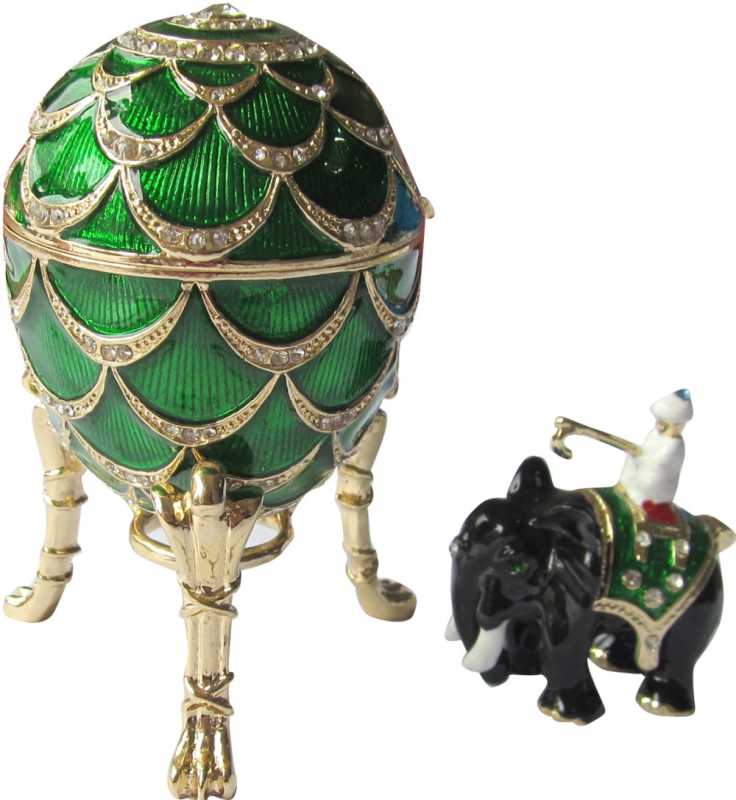 85 mm Green Pine Cone with Surprise inside Easter Egg