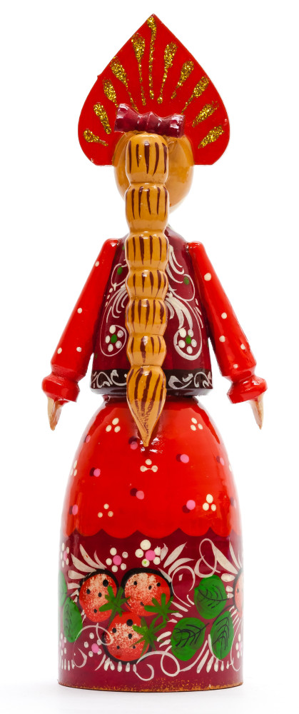 170 mm Russian Girl in Kokoshnik hand painted Wooden Doll (by Summer Shine)