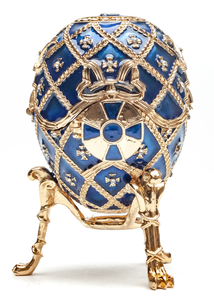 90 mm The Cross of Snt George with Portrait of Tsar Nicholas II of Russia Easter Egg