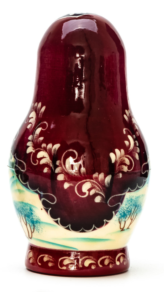 110mm Russian Troika hand painted Matryoshka doll 5pcs