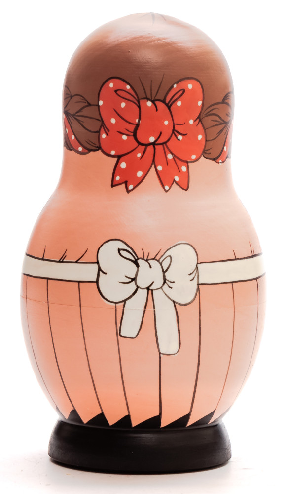125 mm Mother with Toy Bear hand painted Traditional Russian Wooden Matryoshka doll 5 pcs (by Igor Malyutin)