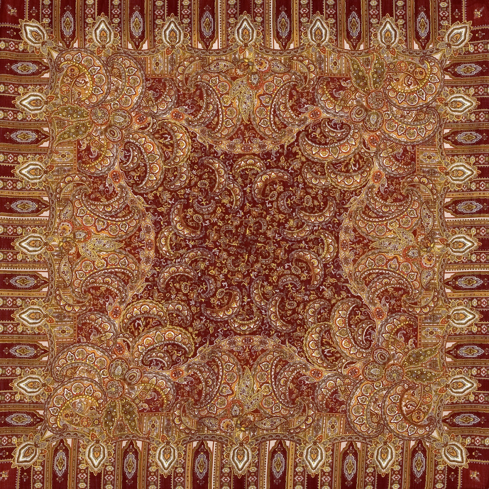 Shop Woolen Scarves with Silk Fringe 125x125 cm Платок «Садко» online at Skazka.site | Eligible for fast shipping and free returns. Платок «Садко»