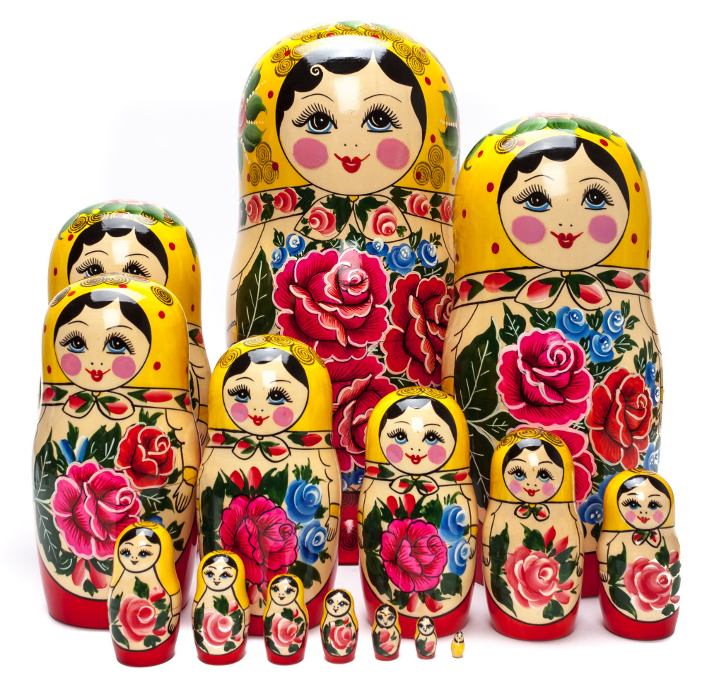Yellow 15pcs Semenovskaya