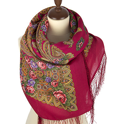 Shop Woolen Scarves with Silk Fringe 125x125 cm Платок «Мгновение» online at Skazka.site | Eligible for fast shipping and free returns. Платок «Мгновение»