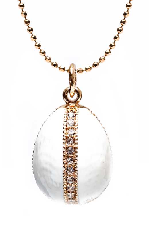 Big Eye White Egg Pendant