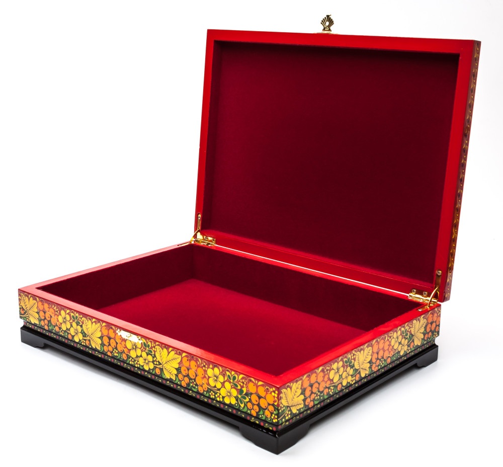 320x240 mm Khokhloma Painting Jewellery Wooden Box