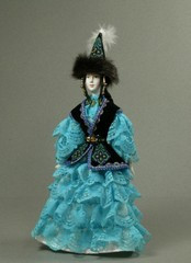 Kazakh Girl hand made Porcelain Doll - 11 Inches (by Le Russe)