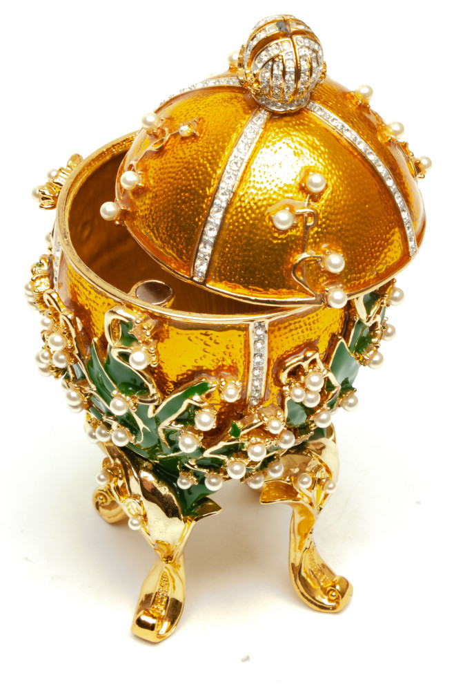 160 mm The Lilies of the Valley Golden Easter Egg