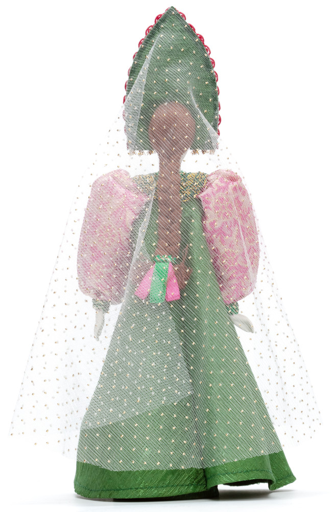 Porcelain Doll in a Russian Dress and Kokoshnik - 11 Inches (by Le Russe)