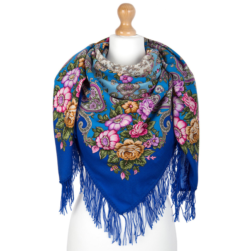 Shop Woolen Scarves with Woolen Fringe 125x125 cm Платок «В краю чудес» online at Skazka.site | Eligible for fast shipping and free returns. Платок «В краю чудес»