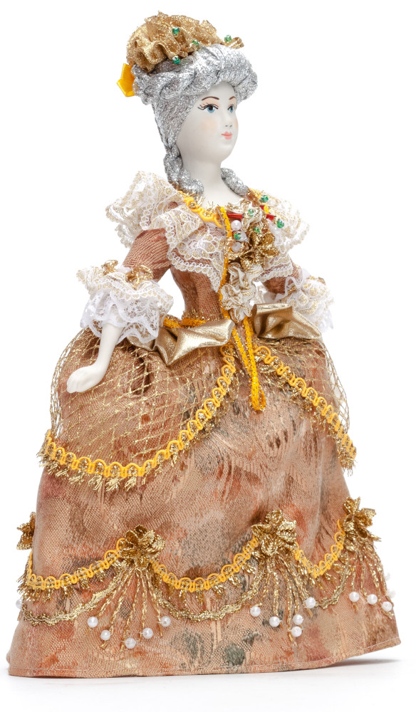 Russian Princess hand made Porcelain Doll in a Party Dress - 11 Inches (by Le Russe)