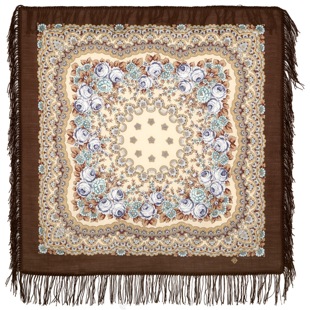 Shop Woolen Scarves with Woolen Fringe 89x89 cm 89x89 cm Gentle evening Woolen Shawl with Woolen Fringe Pavlovo Posad Manufactory online at Skazka.site | Eligible for fast shipping and free returns. 89x89 cm Gentle evening Woolen Shawl with Woolen Fringe Pavlovo Posad Manufactory