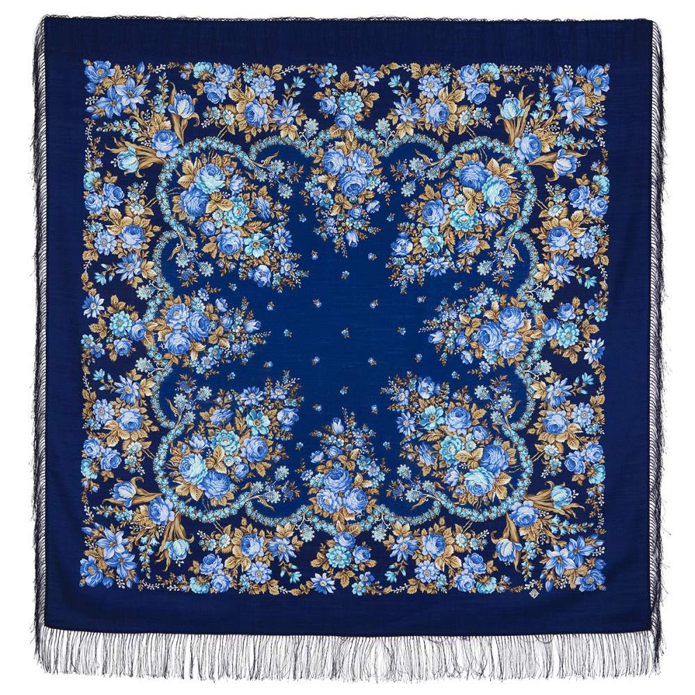Shop Woolen Scarves with Silk Fringe 146x146 cm Платок «Душечка» online at Skazka.site | Eligible for fast shipping and free returns. Платок «Душечка»