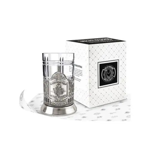 Fatherland Debt Honor nickel plated brass tea glass holder