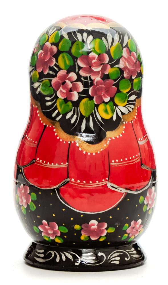 110mm The Magic Swan Geese hand painted Matryoshka doll 5pcs