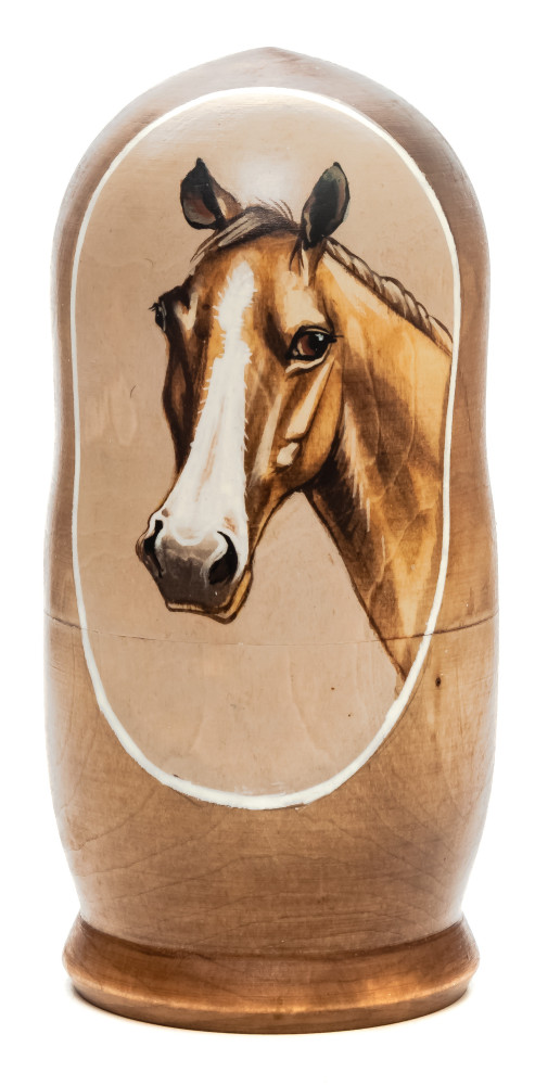 160mm Horse hand painted Matryoshka 5pcs (by Alexander Famous Paintings)