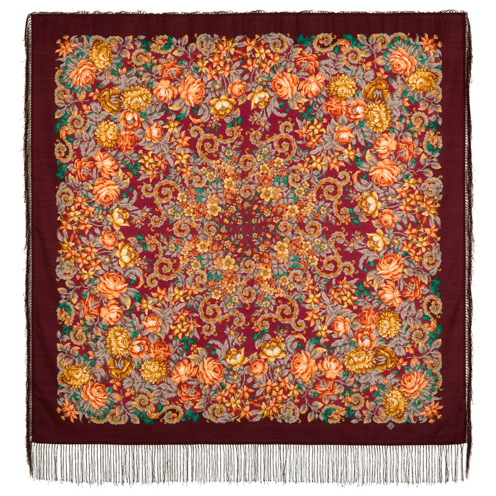 Shop Woolen Scarves with Silk Fringe 125x125 cm Платок «Утомлённое солнце» online at Skazka.site | Eligible for fast shipping and free returns. Платок «Утомлённое солнце»