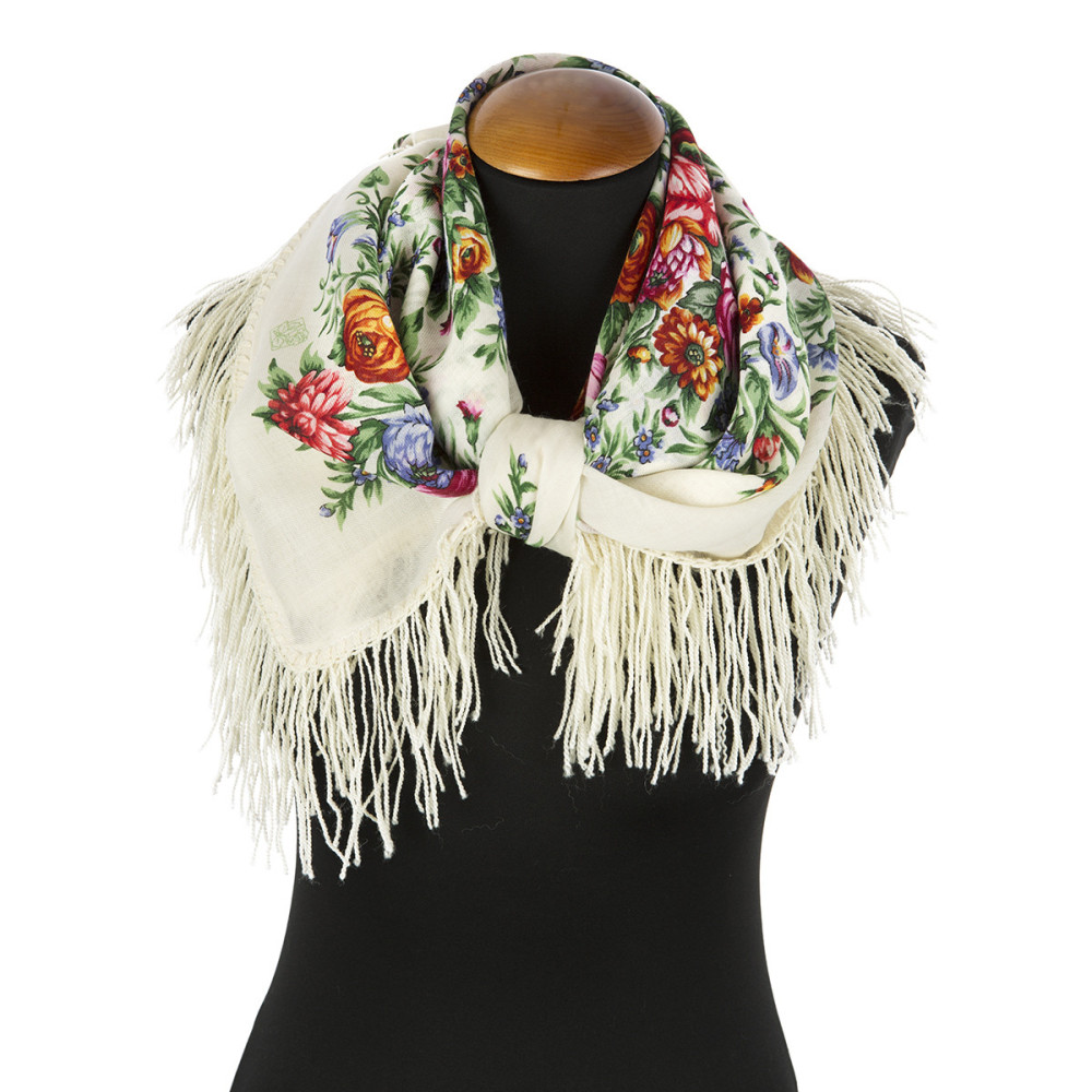 Shop Woolen Scarves with Woolen Fringe 89x89 cm 89x89 cm Garden of the Soul Woolen Shawl with Woolen Fringe Pavlovo Posad Manufactory online at Skazka.site | Eligible for fast shipping and free returns. 89x89 cm Garden of the Soul Woolen Shawl with Woolen Fringe Pavlovo Posad Manufactory