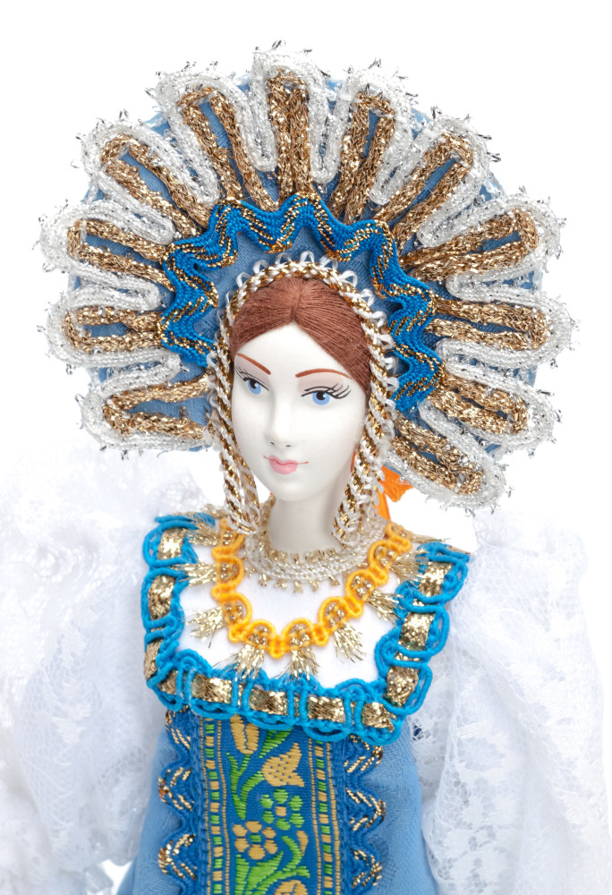 270 mm Russian Girl Doll in a Traditional Dress Porcelain Statue (by Le Russe)