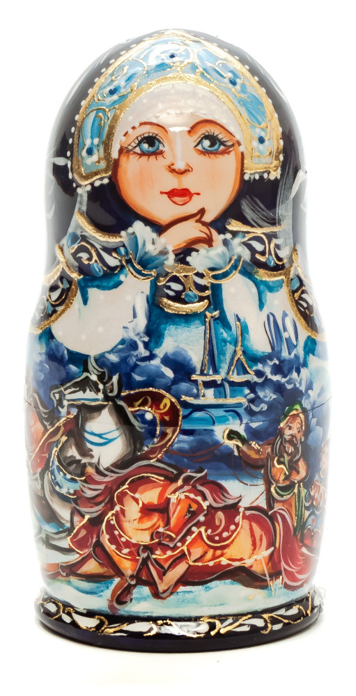 Shop Exclusive Nesting Dolls 110 mm Russian Troika hand painted on wooden Matryoshka doll 5pcs (by A Studio) online at Skazka.site | Eligible for fast shipping and free returns. 110 mm Russian Troika hand painted on wooden Matryoshka doll 5pcs (by A Studio)