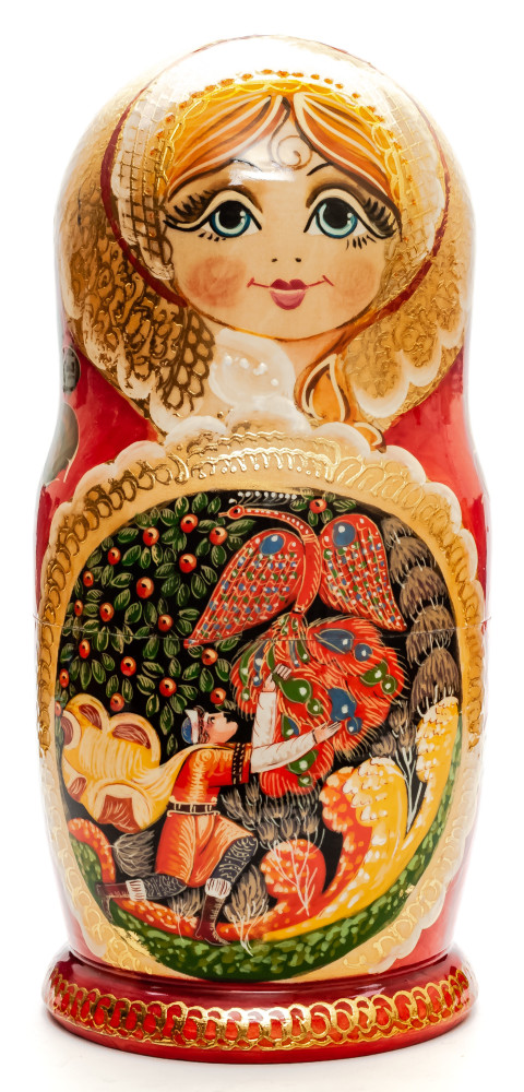 260 mm The Firebird handpainted Wooden Matryoshka Doll 10 pcs (by Valery Crafts)