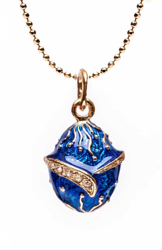 Meteorite Blue Egg Pendant