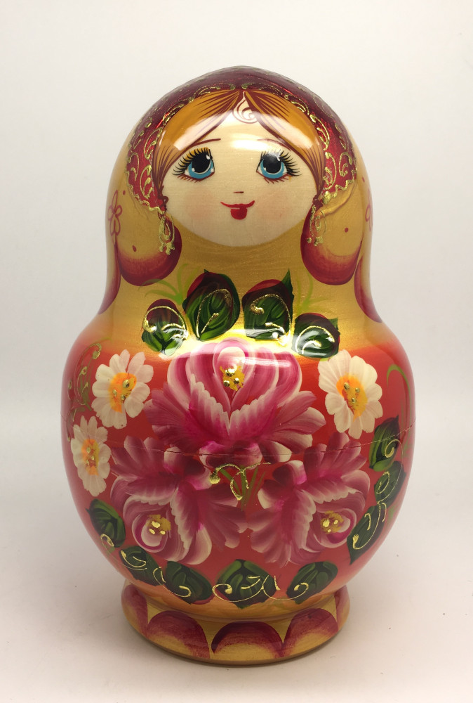 160 mm Summer Flowers Matryoshka Doll 10 pcs (by Summer Shine)