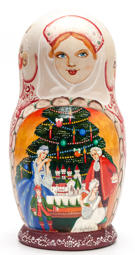 240 mm The Nutcracker handpainted Wooden Matryoshka Doll 7 pcs (by Skazka)