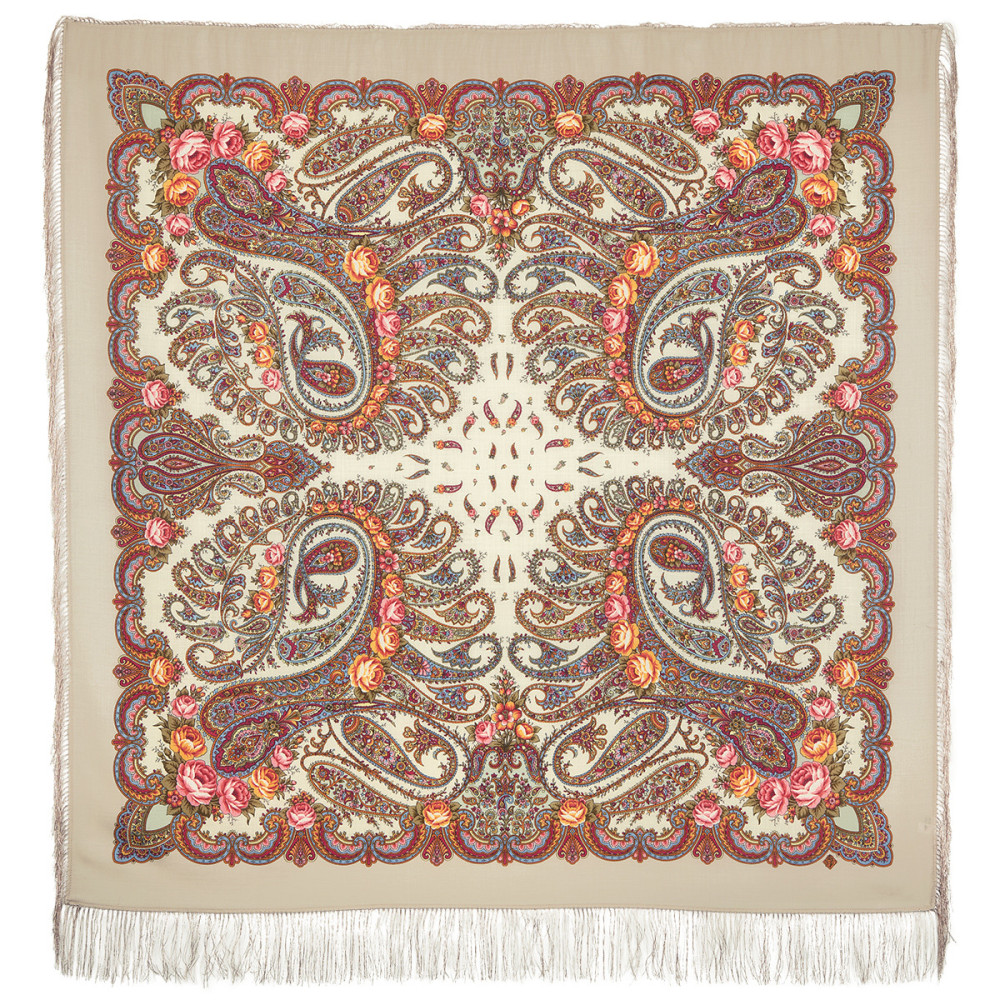 Shop Woolen Scarves with Silk Fringe 146x146 cm Платок «В вихре танца» online at Skazka.site | Eligible for fast shipping and free returns. Платок «В вихре танца»