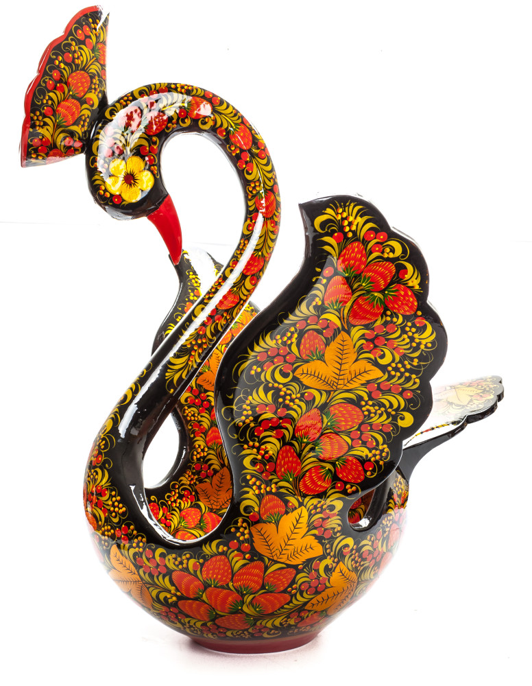 425x450 mm Duck Khokhloma hand painted wooden Ladle for Wine