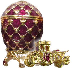 30 mm Imperial Coach and Violet Imperial Coronation Easter Egg