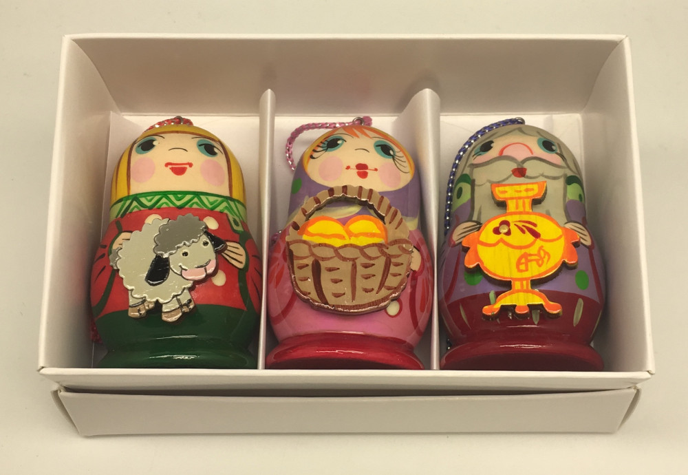 Matryoshka with Russian Traditions Christmas Ornaments