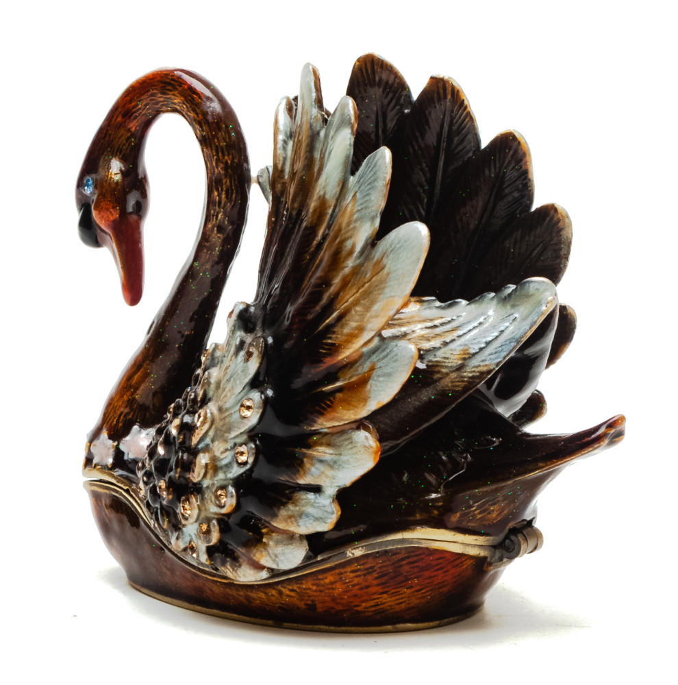 60 mm Black Swan Jewellery Box