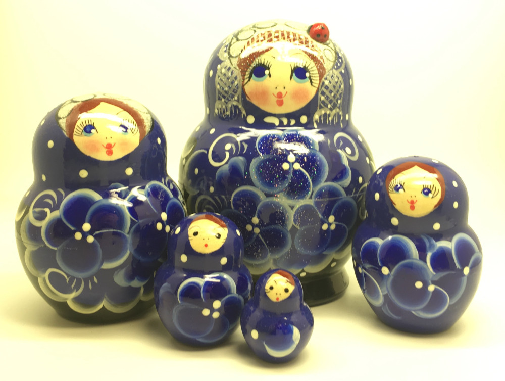 Flowers Art Matryoshka Doll 5pcs