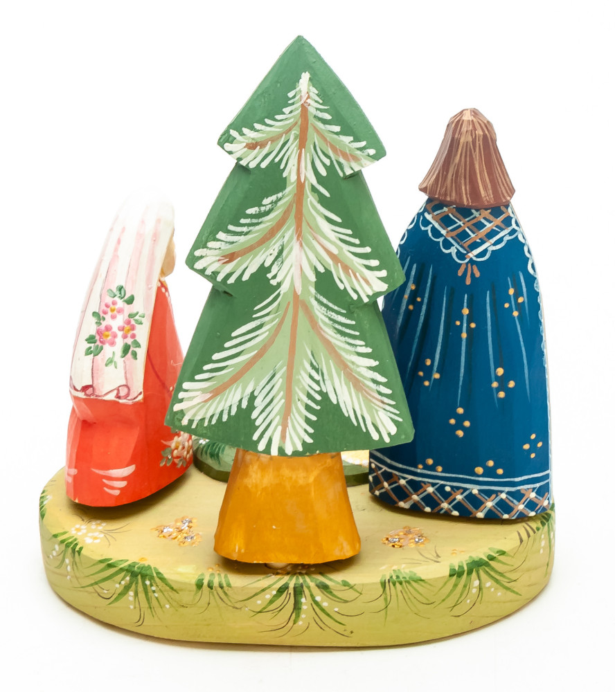 Nativity Set of 4 handpainted Carving Wooden Figures