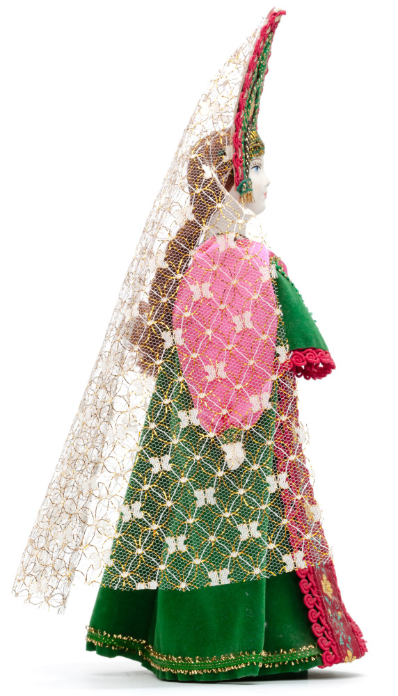 Russian Beauty hand made Porcelain Doll in Kokoshnik - 11 Inches (by Le Russe)