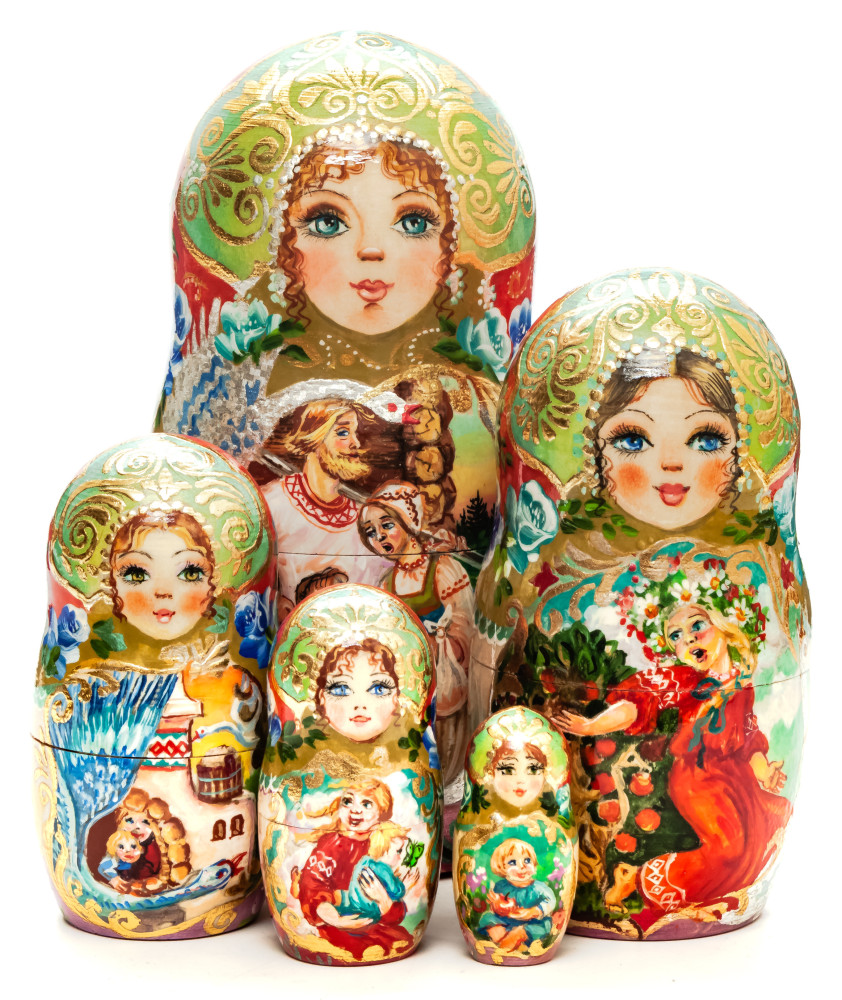 Shop Exclusive Nesting Dolls 160 mm The Magic Swan-Geese hand painted on Wooden Matryoshka doll 5 pcs (by Valeria Crafts) online at Skazka.site | Eligible for fast shipping and free returns. 160 mm The Magic Swan-Geese hand painted on Wooden Matryoshka doll 5 pcs (by Valeria Crafts)